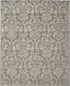 2' X 4' Gray Damask Power Loom Area Rug